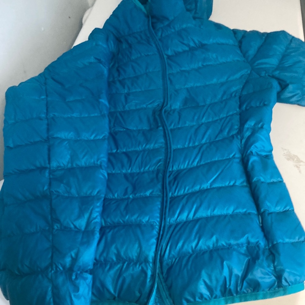 Down ultra light jacket with matching hat